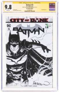 Haberlin, Brian - Brian Haberlin - Batman #75 Cover Sketch Blank Variant Original Art (DC, 2019) CGC NM/MT 9.8 White pages....