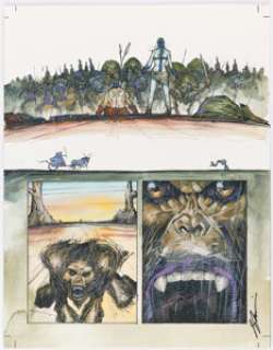 Davis, Simon - Simon Davis 2000 AD Prog #1988 Sláine Story Page 1 Original Art and Preliminary Art Page (Rebellion, 2016)....