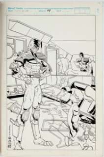 de la Rosa, Sam - Tom Artis and Sam de la Rosa Judge Dredd #49 Cover Original Art (Fleetway/Quality, 1990)....