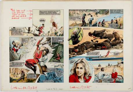 Bolton, John | John Bolton Look-In #17/1978 Complete Bionic Woman 2-Page Story Original Art (ITV, 1978).... | Heritage