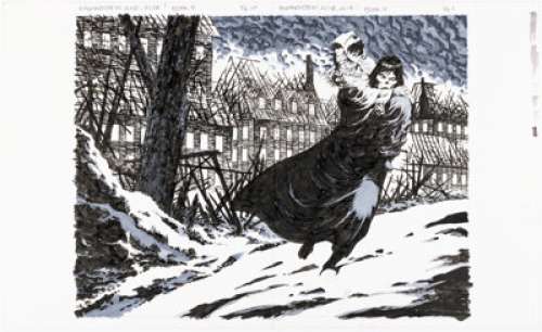 Wrightson, Bernie | Bernie Wrightson Frankenstein Alive, Alive #4 Double Splash Pages 10 &11 Original Art (IDW, 2018).... | Heritage