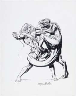 Adams, Neal | Neal Adams Ka-Zar Vs Raptor Illustration Original Art (Undated).... | Heritage
