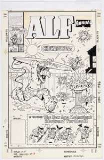 Manak, Dave | Dave Manak Alf Annual #3 Cover Original Art (Marvel, 1990).... | Heritage