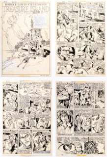 Castrillo, Dino | Dino Castrillo Marvel Classics Comics #15 Treasure Island Partial Story Original Art Group of 34 (Marv... (Total: 34 Original Art) | Heritage