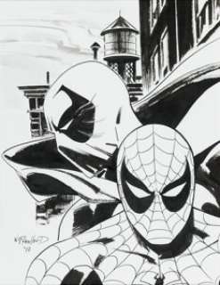 Reinhold, Bill - Bill Reinhold - Spider-Man and Prowler Specialty Illustration Original Art (2010)....
