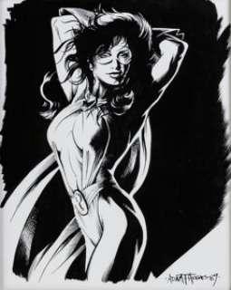 Hughes, Adam | Adam Hughes - Phantom Lady Illustrations Original Art and Print Group of 3 (1989).... (Total: 3 Items) | Heritage