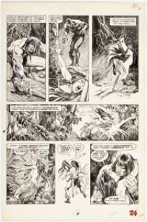 Buscema, John | John Buscema and Alfredo Alcala The Savage Sword of Conan #4 Story Page 24 Original Art (Marvel, 1975). ... | Heritage