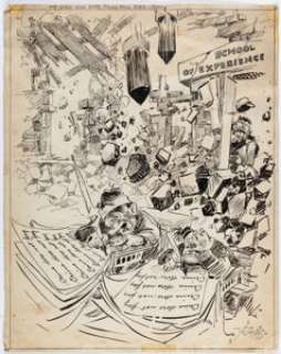 Jay N. "Ding" Darling Des Moines Register Editorial Comics Panel Original Art (Register Co., 1940s). | Heritage
