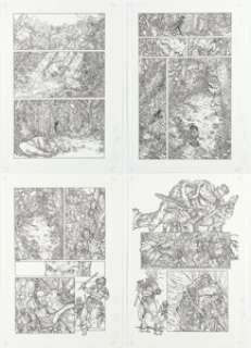 Juan José Ryp Warren Ellis‘ Wolfskin #1 Story Pages 1-11 Original Art (Avatar Press, 2006). (Total: 11 Original Art)