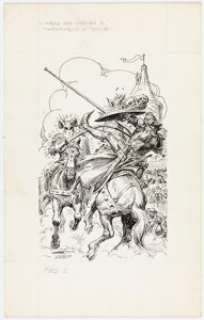 Earl Norem Wizards and Warriors and You Book 10 Tournament For Terror Interior Illustration Original Art (Avon, 1986). | Heritage