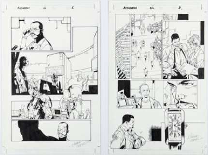 Olivier Coipel and Andy Lanning The Avengers #66 and 67 Story Pages Original Art Group of 2 (Marvel, 2003). (Total: 2 Original Art)
