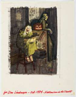 Johnny Craig - The Vault Keeper and Drusilla Preliminary Color Original Art (undated). | Heritage