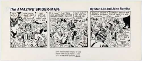 John Romita Sr. The Amazing Spider-Man Daily Comic Strip Original Art dated 12-5-78 (Marvel/Register & Tribune Syndicate Inc., 1978). | Heritage