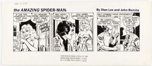 John Romita Sr. The Amazing Spider-Man Daily Comic Strip Original Art dated 4-4-79 (Marvel/Register & Tribune Syndicate Inc., 1979). | Heritage