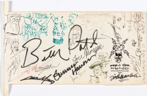 Steve Bissette, Michael H. Price, Denis Kitchen, and others - Dallas Fantasy Fair Barf-Bag Sketches and Autographs Original Art (Bulldog Productions, 1991).