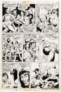 John Buscema and the Crusty Bunkers Conan the Barbarian #45 Story Page 3 Original Art (Marvel, 1974). | Heritage