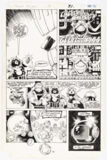Mike Mignola and Al Milgrom Rocket Raccoon #3 Story Page 23 Original Art (Marvel, 1985). | Heritage