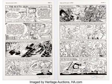 Stan Sakai The Sixth Gun Vol. 4: Deluxe Hardcover Usagi Yojimbo Complete 2-Page Story Original Art (Oni Press, 2017). (Total: 2 Original Art) | Heritage