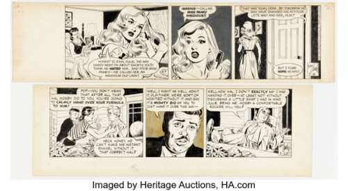Stan Drake The Heart of Juliet Jones Daily Comic Strip Original Art Group of 2 (King Features Syndicate, 1954-1955). (Total: 2 Original Art) | Heritage