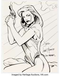 Adam Hughes and Rick Magyar - Jennifer from Maze Agency Specialty Illustration Original Art (1990). | Heritage