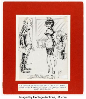 Bill Ward Laugh Riot February-1962 Single Panel Gag Cartoon Illustration Original Art (Humorama, 1962). | Heritage