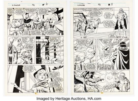 Paul Smith and Al Milgrom X-Factor #46 Story Pages 5 and 10 Original Art (Marvel, 1989). (Total: 2 Original Art) | Heritage