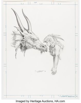 Larry Elmore Reflections of Myth: The Larry Elmore Sketchbook Vol. 2 Pin-Up Illustration Original Art (SQP, 1997).