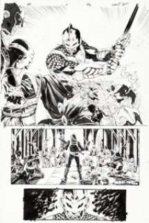 Luca Pizzari Black Knight #1 Story Page 18 Original Art (Marvel, 2016).