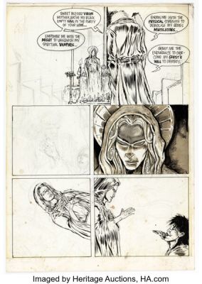 James O’Barr - The Crow Unfinished Story Page Original Art (undated). | Heritage