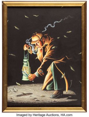 Dan Day - Sherlock Holmes Painting Original Art (undated). | Heritage
