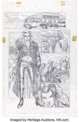 Al Vey [Patrick Zircher lightboxed] Thunderbolts #63 Story Page 7 Finished Pencils Original Art (Marvel, 2002). | Heritage