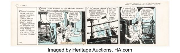 Milton Caniff Terry and the Pirates Daily Comic Strip Original Art dated 1-27-36 (News Syndicate, 1936). | Heritage
