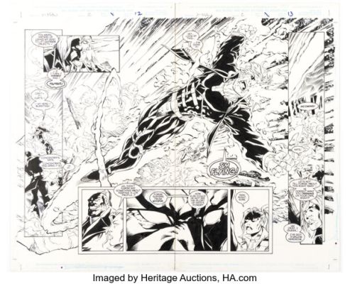 Steve Skroce and Mike Sellers X-Man #2 Age of Apocalypse Double Page Spread 9-10 Original Art (Marvel, 1995). (Total: 2 Original Art) | Heritage