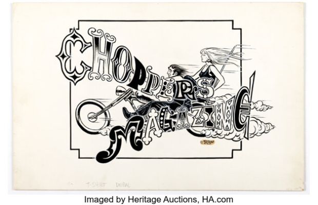 Robert Williams (as "Big Daddy Roth") - Choppers Magazine T-Shirt Illustration Original Art (1967). | Heritage