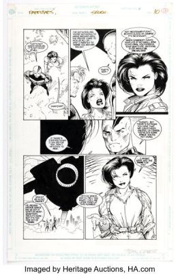 Travis Charest, Scott Hanna, and John Lowe The Darkstars #7 Story Page 10 Original Art (DC, 1993).
