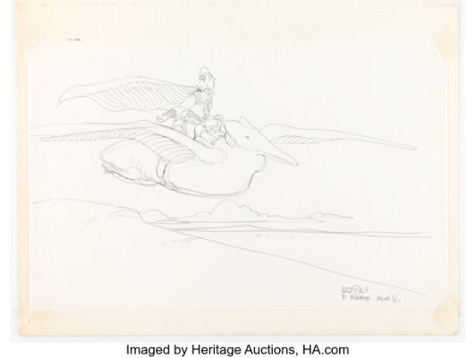 Jean Giraud (Moebius) - Arzach Convention Illustration Original Art (1986). | Heritage