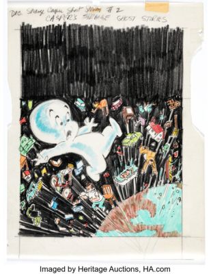 Warren Kremer Casper Strange Ghost Stories #2 Cover Preliminary Original Art (Harvey, 1975). | Heritage