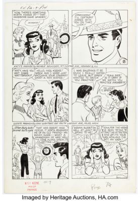 Bill Woggon Katy Keene Pin-Up Parade #9 Story Page 2 Original Art (Archie, 1959). | Heritage