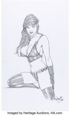 Alex Miranda - Black Widow Illustration Original Art (2012).