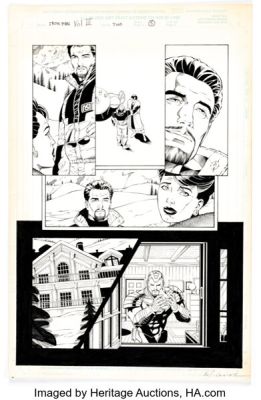 Sean Chen and Eric Cannon Iron Man #2 "Heroes Return" Story Page 5 Original Art (Marvel, 1998).