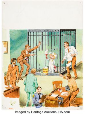 John Severin Cracked Magazine #186 Cover Original Art and Reading Copy of the Published Issue Group of 2 (Major Magazines, 1982). (Total: 2 Items) | Heritage