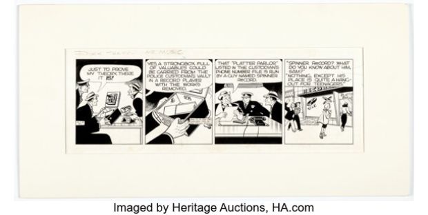 Chester Gould Dick Tracy Daily Comic Strip Original Art dated 12-4-51 (Chicago Tribune Syndicate, 1951). | Heritage