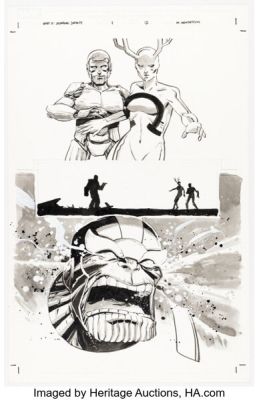 Mike Henderson What If? - Infinity Thanos #1 Story Page 12 Original Art (Marvel, 2015).