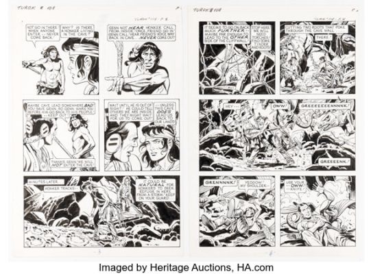 Angelo Todaro and Alberto Giolitti Turok, Son of Stone #108 Story Pages Original Art Group of 14 (Western, 1977). (Total: 14 Original Art) | Heritage