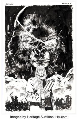 Gabriel Hardman Betrayal of the Planet of the Apes #3 Cover Original Art (Boom! Studios, 2012).