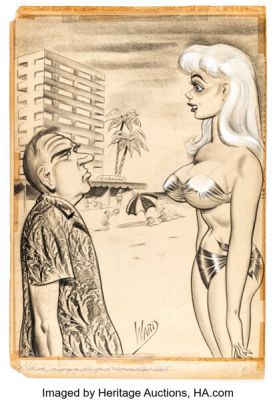 Bill Ward Snap January-1961 Single Panel Gag Cartoon Illustration Original Art (Humorama, 1961). | Heritage