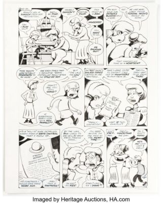 Peter Bagge Woman Rebel: The Margaret Sanger Story Story Page 29 Original Art (Drawn & Quarterly, 2013). | Heritage