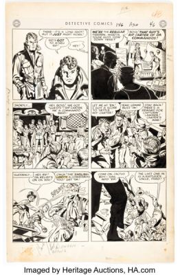 Carmine Infantino and George Klein Detective Comics #146 The Boy Commandos "Gangster Island!" Story Page 10 Original Art (DC, 1949). | Heritage