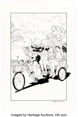 Terry Moore - Strangers in Paradise Pin-Up Illustration Original Art (San Diego Comic Con, 2008). | Heritage