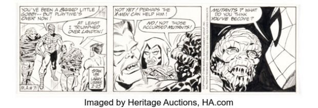 Larry Lieber The Amazing Spider-Man Daily Comic Strip Original Art dated 2-25-94 (Marvel/King Features Syndicate, 1994). | Heritage